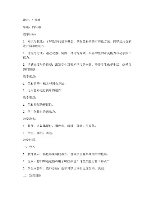 教培面试试讲美术教案模板