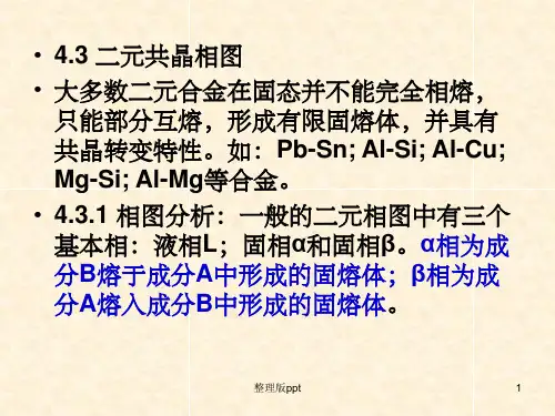 二元共晶相图