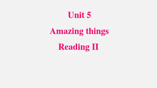 Unit 5 Reading 知识点课件2021-2022学年牛津译林版七年级英语下册