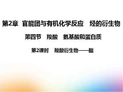 高二有机化学优质课件1：2.4.2羧酸衍生物——酯