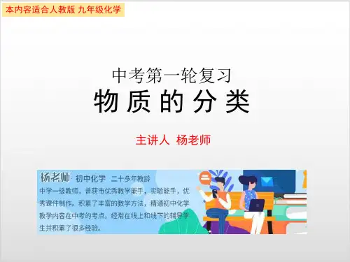 中考化学复习专题物质的分类PPT优秀课件