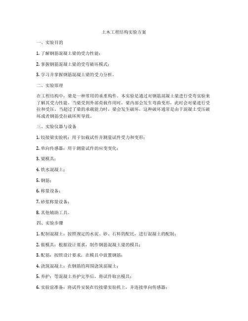 土木工程结构实验方案