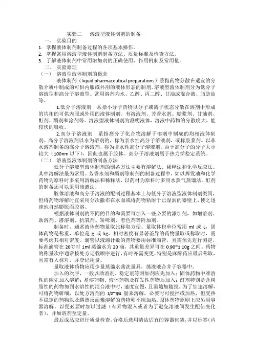药剂学实验