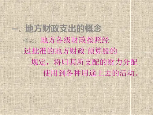 地方财政支出