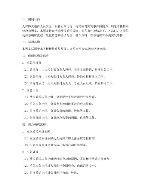 楼控系统应急预案