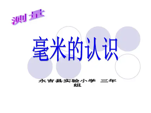 第一节 毫米的认识PPT课件