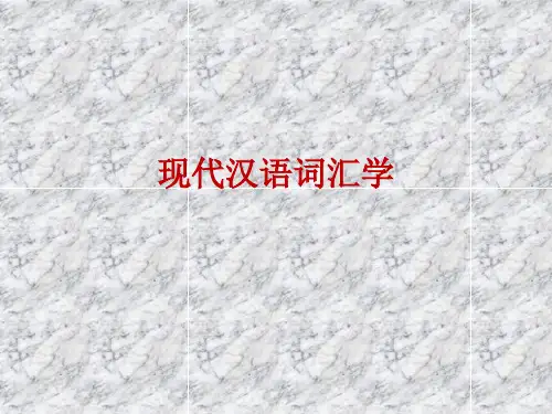 现代汉语词汇学