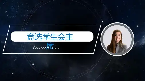 学生会岗位竞聘竞选汇报演讲PPT模板