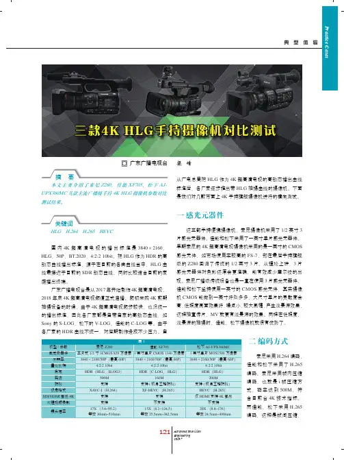 三款4K HLG手持摄像机对比测试