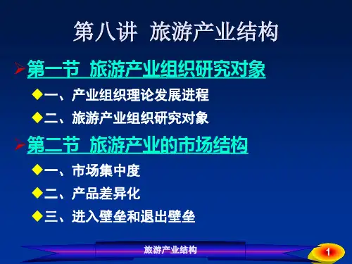 旅游产业结构