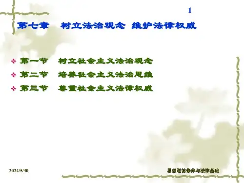 树立法治观念维护法律权威