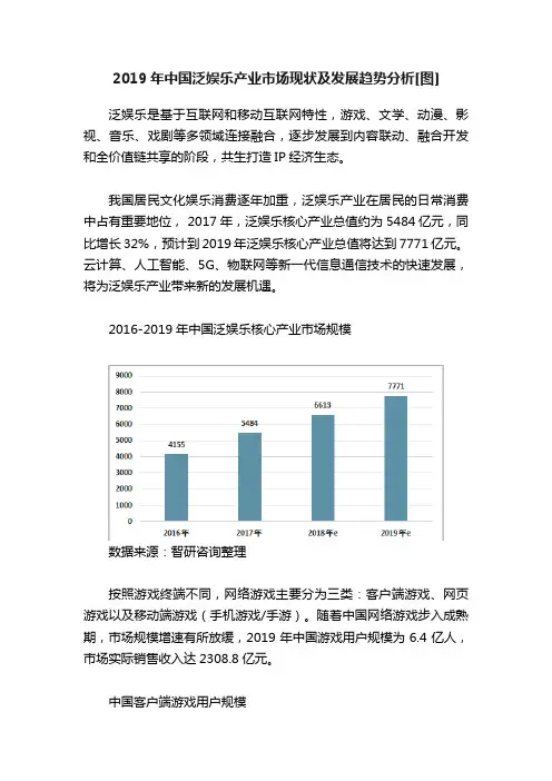 2019年中国泛娱乐产业市场现状及发展趋势分析[图]