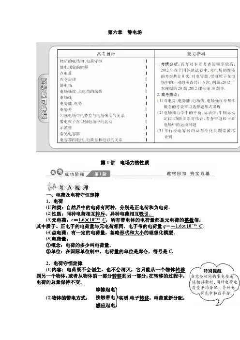第1讲 电场力的性质