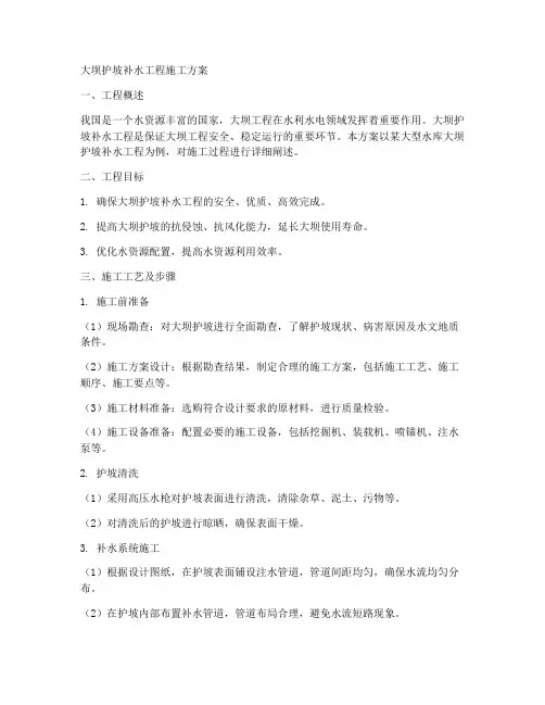大坝护坡补水工程施工方案
