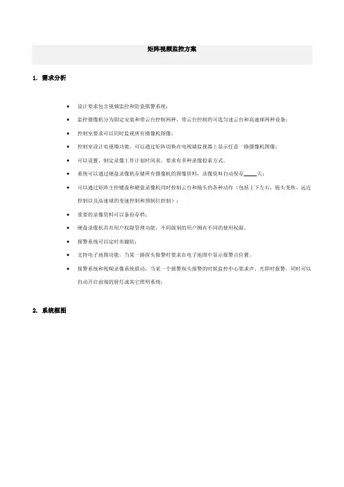 矩阵电视墙监控方案