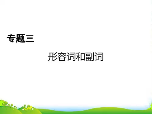 高考英语一轮复习课件 专题三 形容词和副词