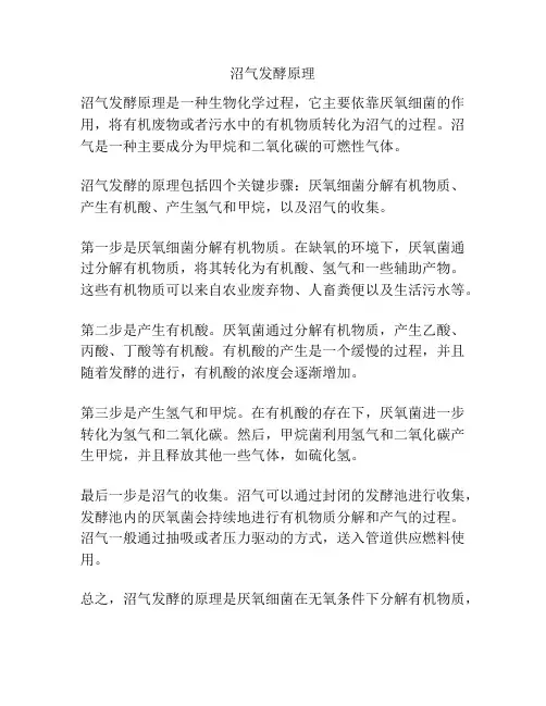 沼气发酵原理