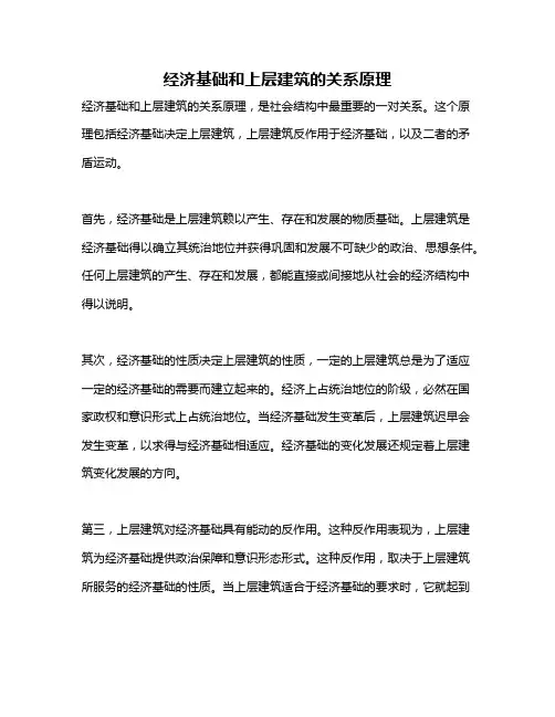 经济基础和上层建筑的关系原理
