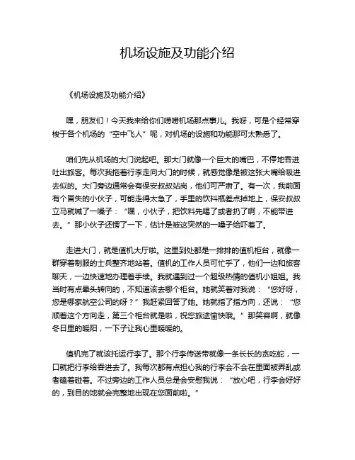 机场设施及功能介绍