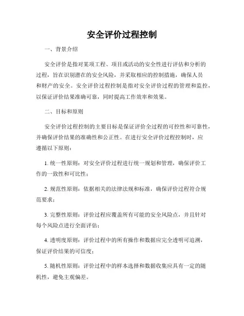 安全评价过程控制