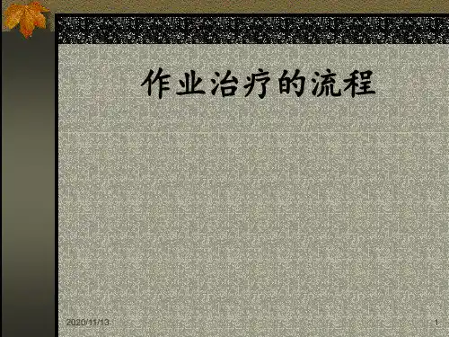 作业治疗的流程 ppt课件