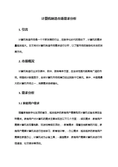 2024年计算机制造市场需求分析