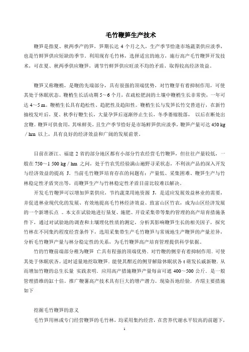 鞭笋生产技术