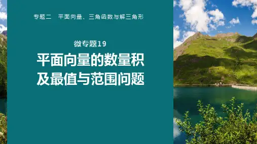 高考数学专题二 微专题19 平面向量的数量积及最值与范围问题