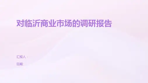 对临沂商业市场的调研报告