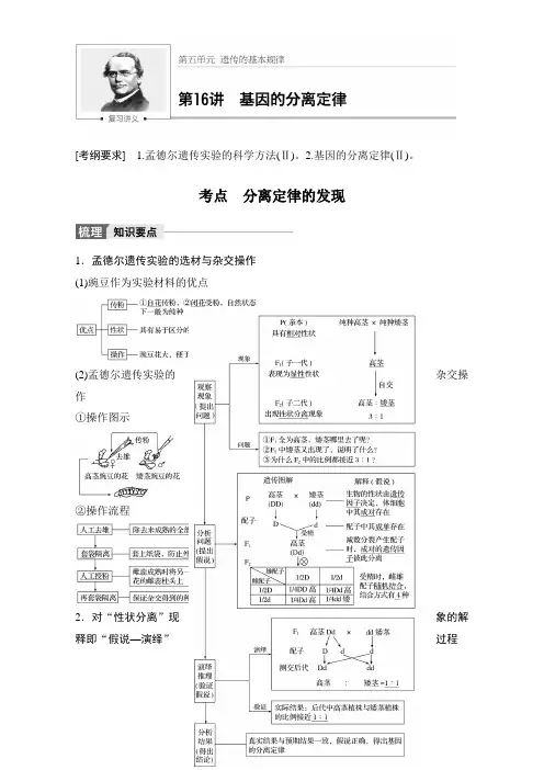 2018版高考生物全国通用大一轮复习讲义教师版文档第五