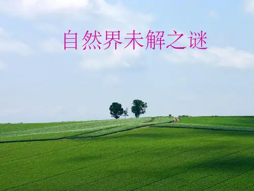 未解之谜的ppt