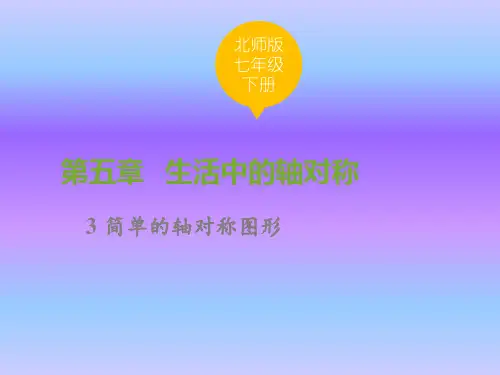 北师大版七年级数学下册课件简单的轴对称图形