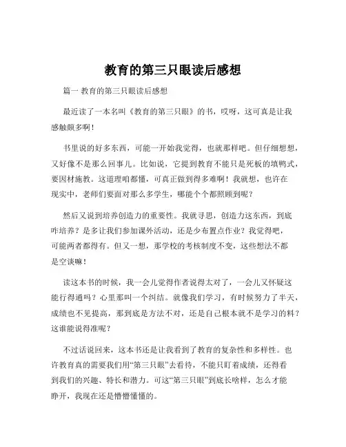 教育的第三只眼读后感想