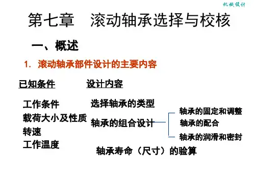 第7章 滚动轴承的选择与校核