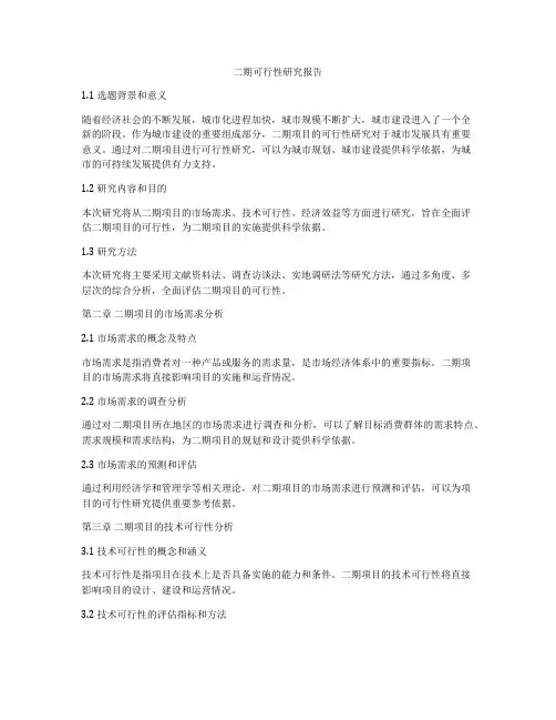 二期可行性研究报告