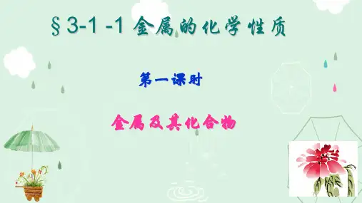 人教版高中化学必修一3-1-1金属的化学性质(共24张PPT)