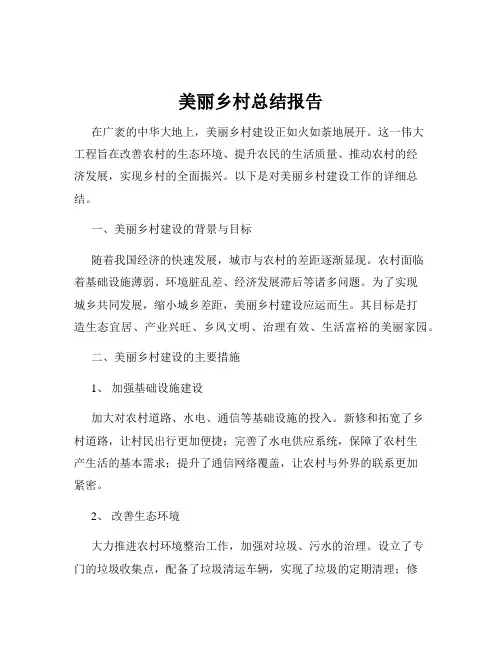 美丽乡村总结报告