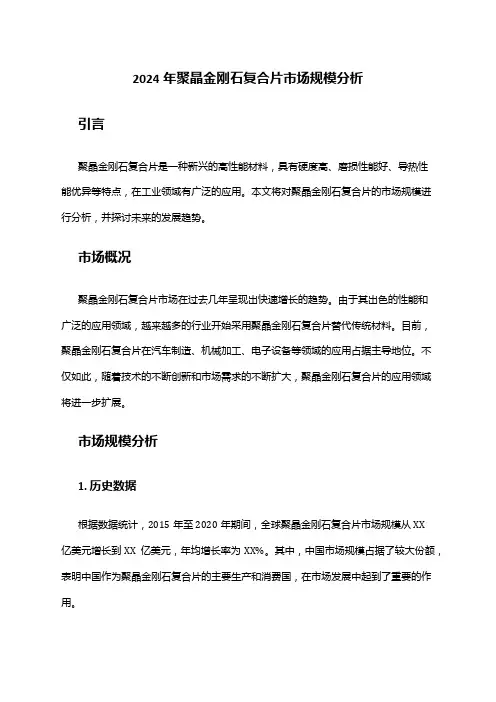 2024年聚晶金刚石复合片市场规模分析