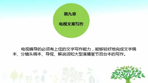 电视编导9-电视文案写作