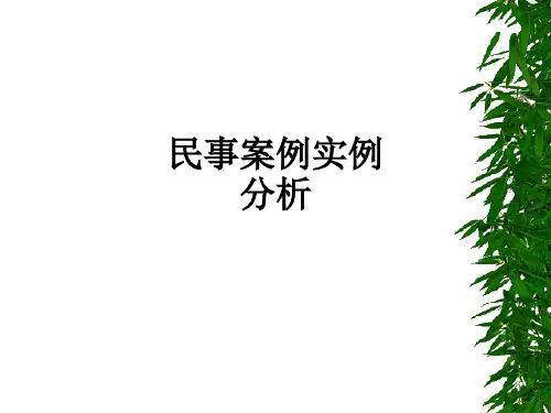 民事案例实例分析PPT课件