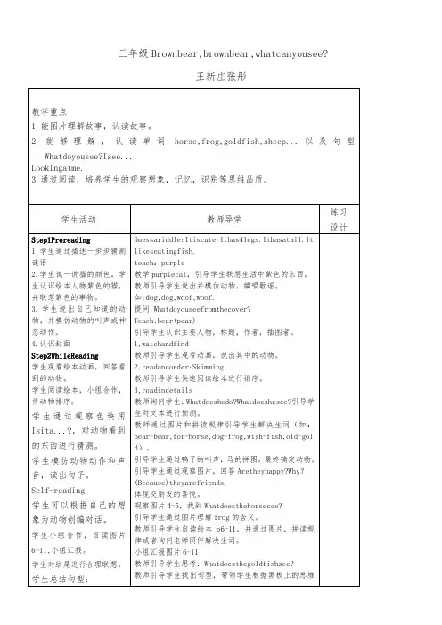 brown bear教案