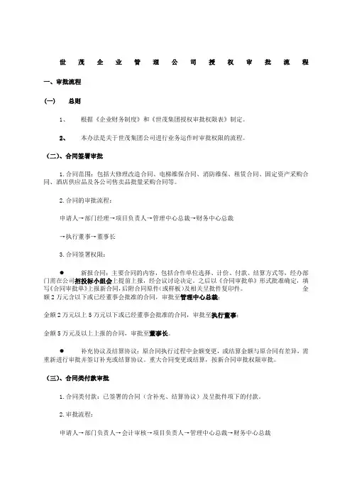 集团审批流程