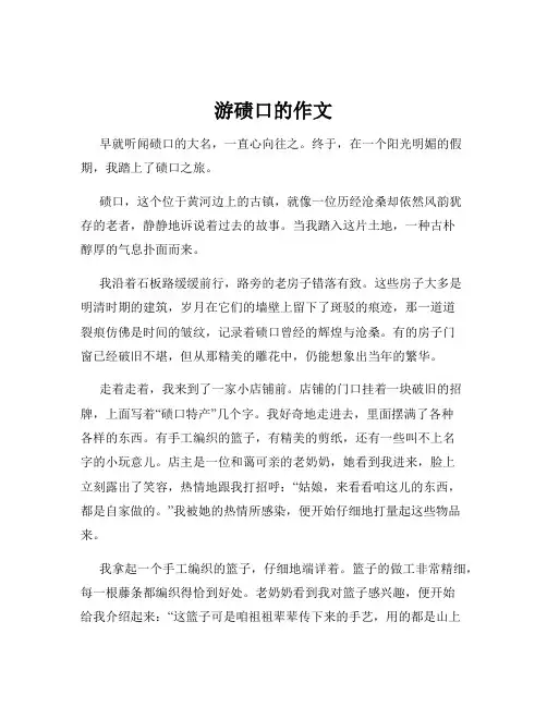 游碛口的作文