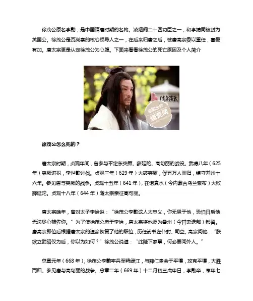 徐茂公简介