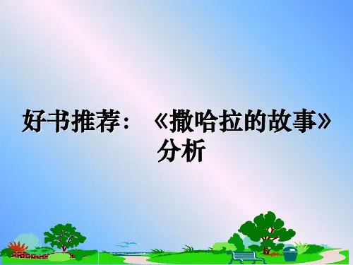 最新好书推荐：《撒哈拉的故事》分析精品文档