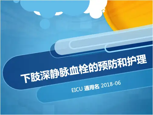 下肢深静脉血栓的预防和护理PPT课件