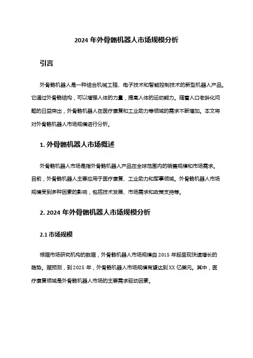 2024年外骨骼机器人市场规模分析