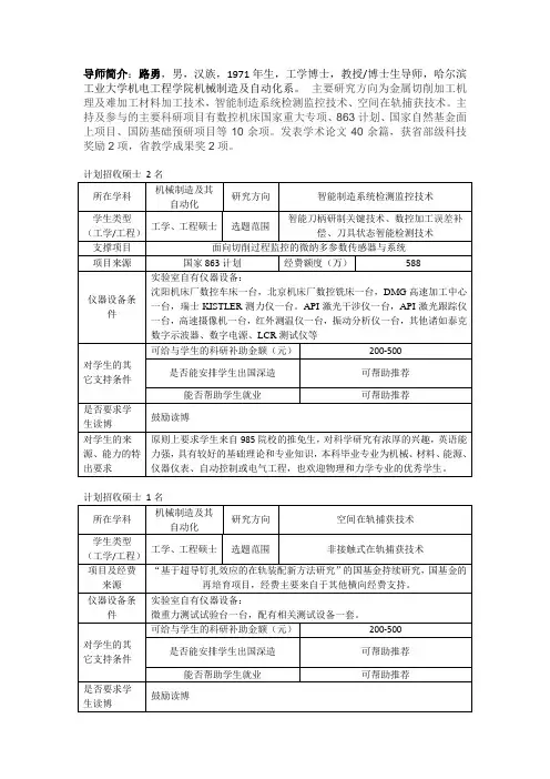 导师简介