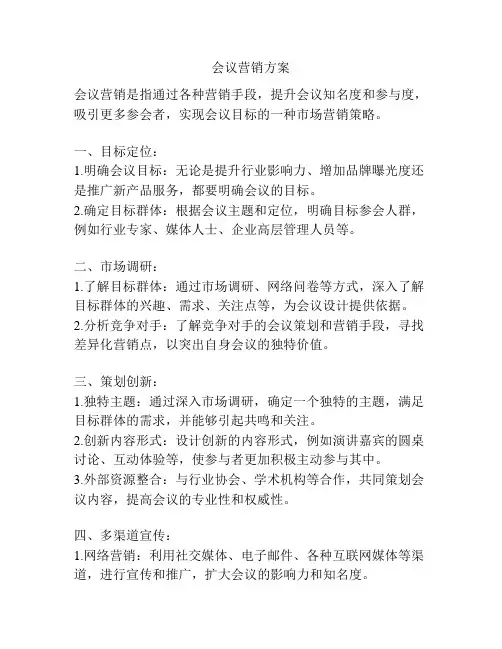 会议营销方案