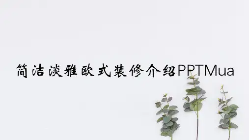 简洁淡雅欧式装修介绍PPTMua